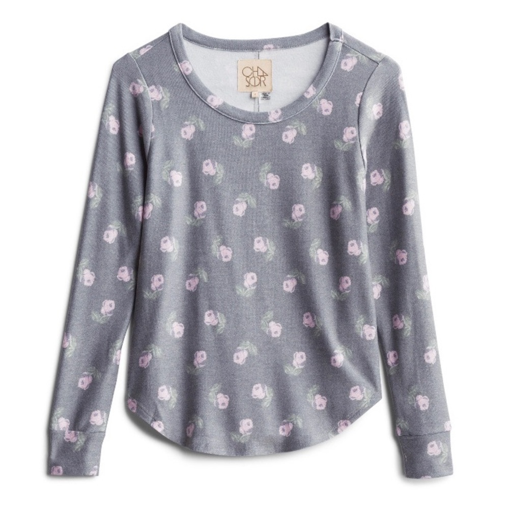 NWT Chaser Scoop Neck Cozy Knit Hi Lo Shirttail Semi-Cropped Pullover To…